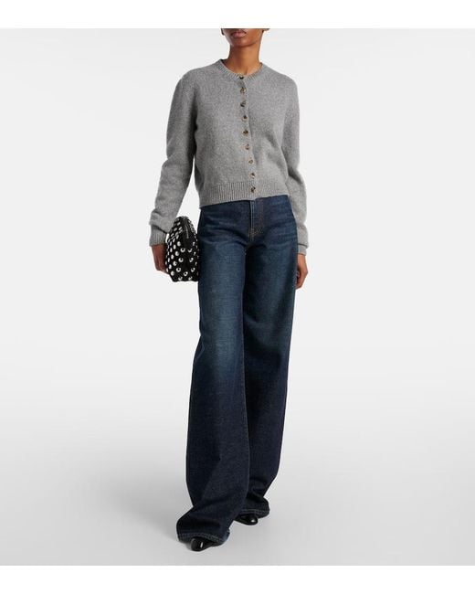 Khaite Blue Dane Wide-Leg Jeans