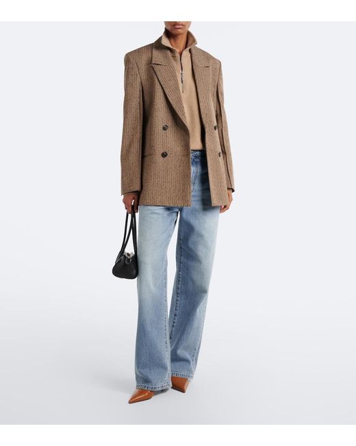 Rohe Natural Wool-Blend Half-Zip Sweater