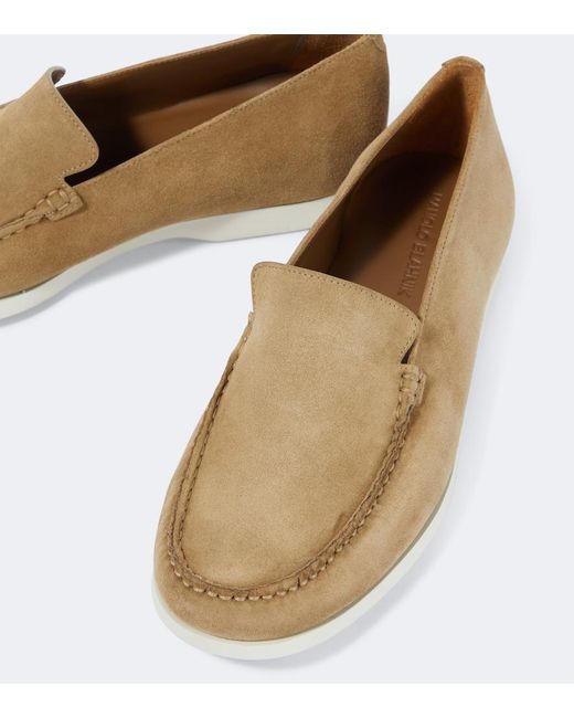 Manolo Blahnik White Monaco Suede Loafers for men