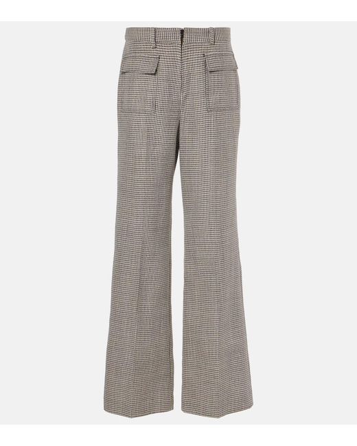 Joseph Gray Mouline Laumiere Wool-Blend Flared Pants