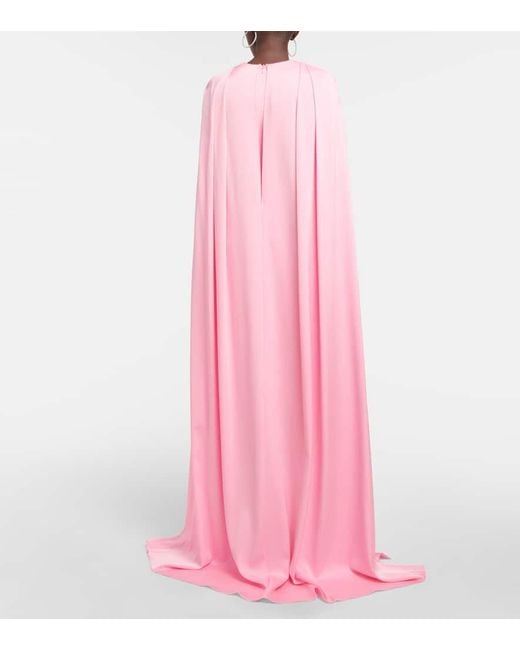 Alex Perry Pink Bentley Satin Crepe Gown