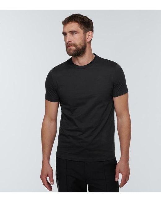 Prada Black Cotton Jersey T-shirt for men