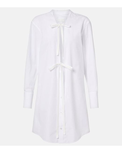 Maison Margiela White Cotton Poplin Shirt Dress