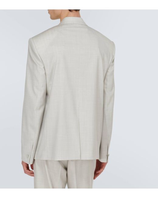 Givenchy White Oversized Virgin Wool Blazer for men