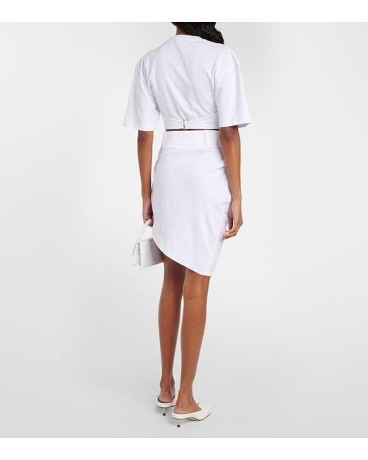 Jacquemus White 'La Mini Jupe Saudade' Mini Skirt