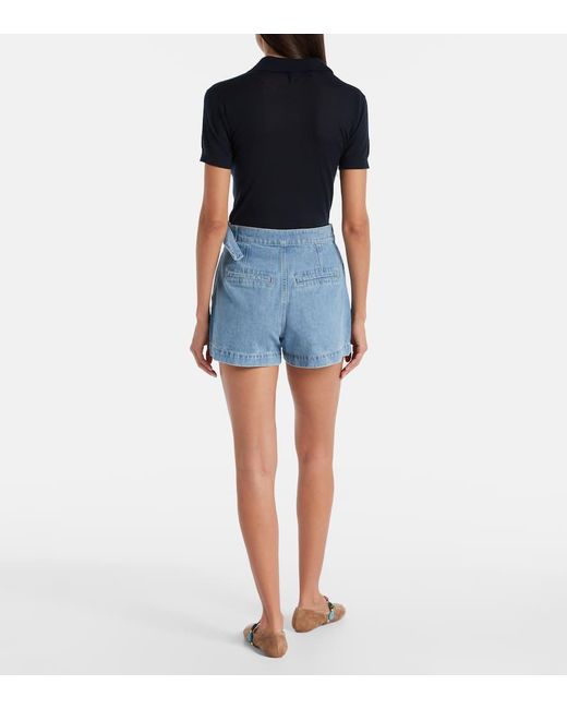 Veronica Beard Blue Diaz Denim Skort