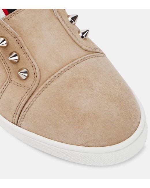 Sneakers Fav Fique A Vontade in suede di Christian Louboutin in Brown
