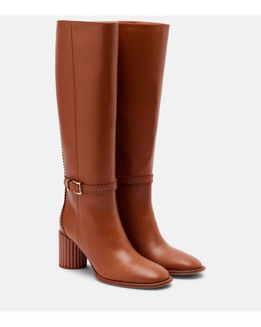 Zimmermann Brown Eddie 70 Leather Knee-High Boots