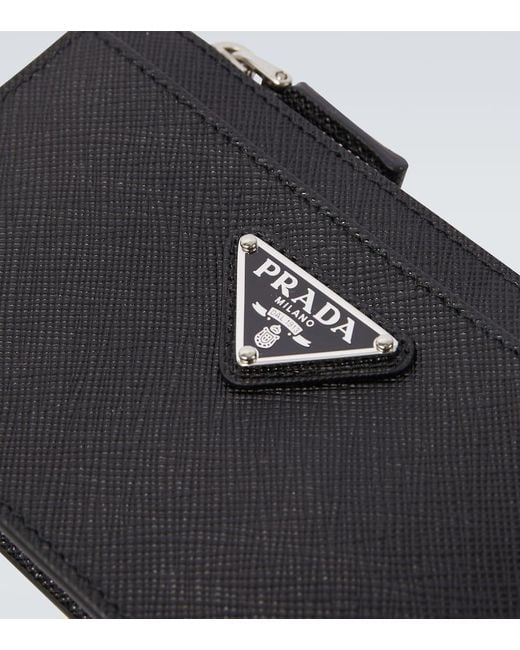 Prada Portemonnaie Aus Saffiano-Leder in Black für Herren