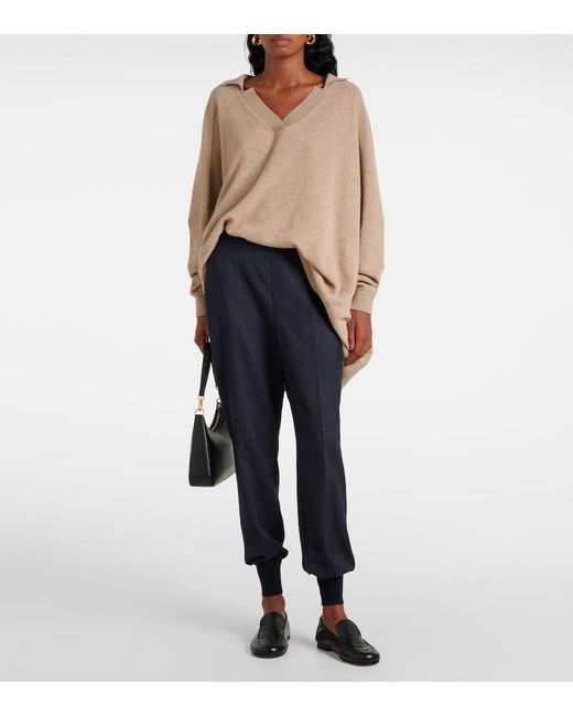 Stella McCartney Blue Wool Flannel Sweatpants