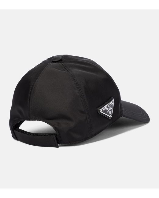 Prada Black Re-Nylon Logo-Plaque Baseball Cap