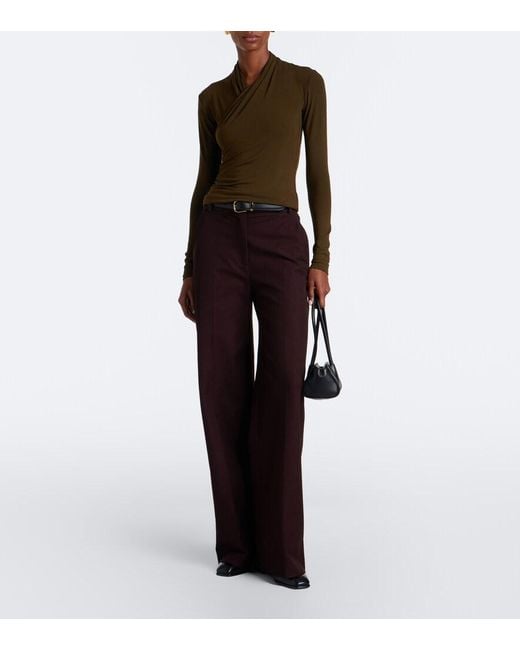 Vince Green Fixed Jersey Wrap Top