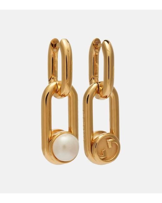 Boucles D'Oreilles Interlocking G A Ornements Gucci en coloris Metallic