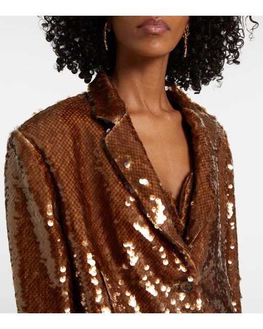 Blazé Milano Brown Tarantella Chiller Sequined Blazer