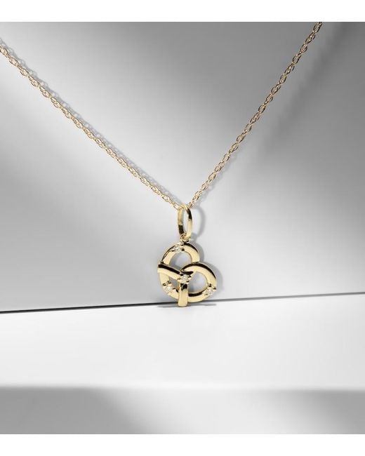 STONE AND STRAND White Salt To My Pretzel 10Kt Necklace With Diamonds