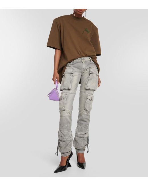 The Attico Gray Essie Denim Cargo Pants