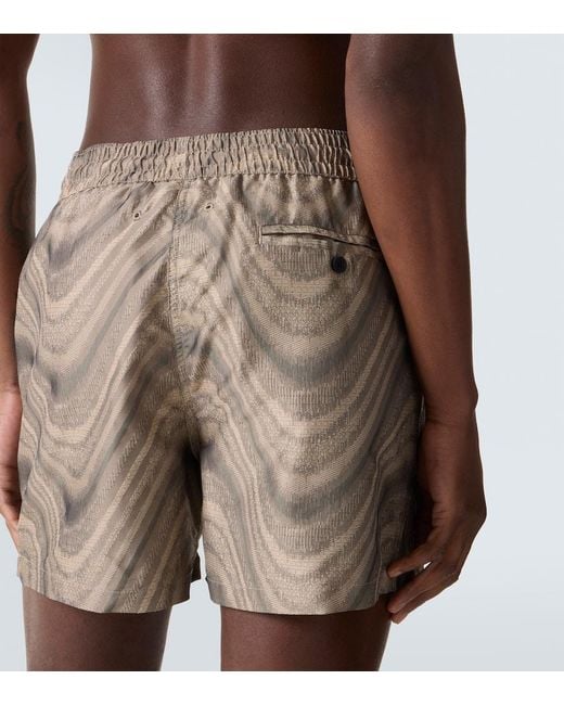 Frescobol Carioca Green Printed Swim Trunks for men