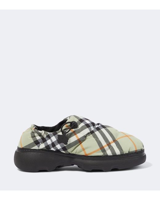 Burberry Wattierte Mules Check in Multicolor für Herren