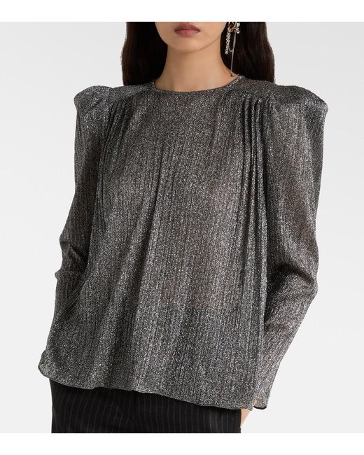 Isabel Marant Gray Eylia Pleated Top