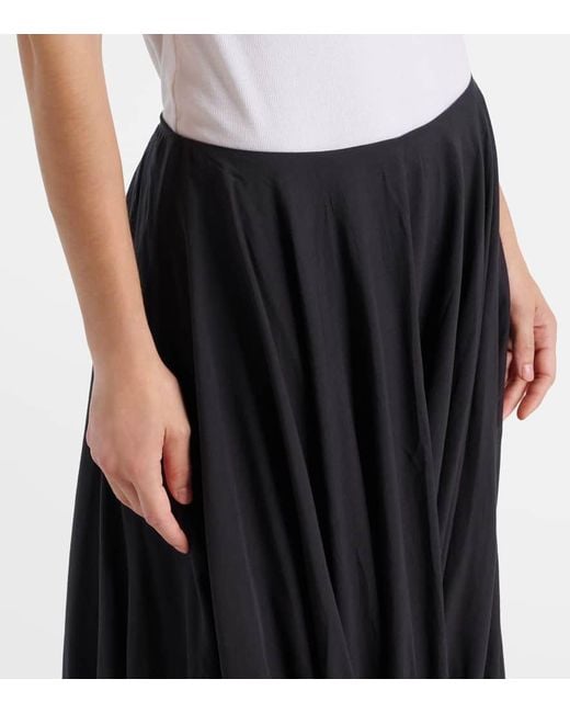 Totême  Black Draped Maxi Skirt