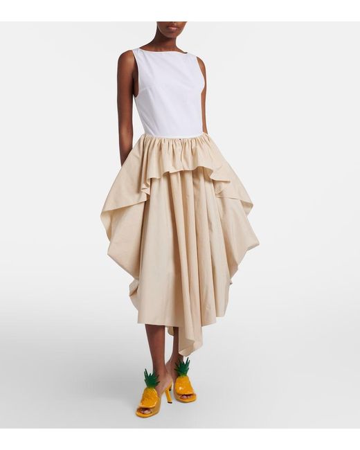 Loewe Natural Paula's Ibiza Cotton Poplin Midi Dress