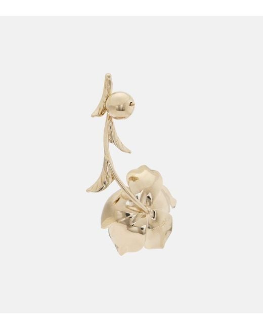 Erdem Metallic Embellished Drop Earrings