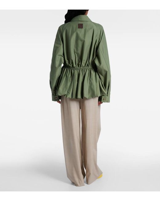 Loewe Green Jacke Aus Einem Baumwollgemisch
