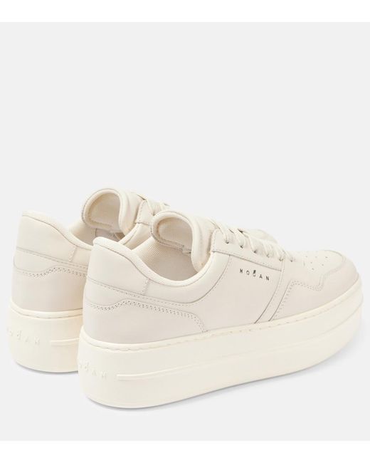Hogan White Skyscraper Leather Sneakers