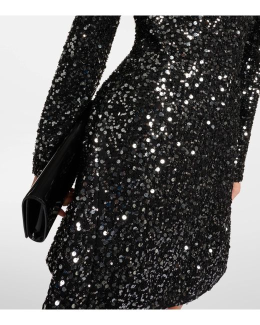 Jonathan Simkhai Black Safia Embellished Crepe Mini Dress