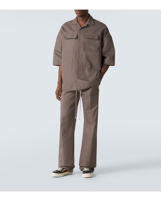 Rick Owens Brown Dietrich Cotton-Blend Straight Pants for men