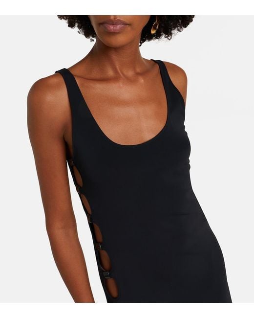 Eres Blue Ellipse Cutout Midi Dress