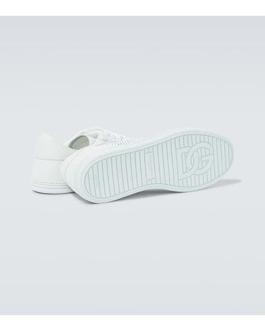 Sneakers Saint Tropez in pelle di Dolce & Gabbana in White da Uomo