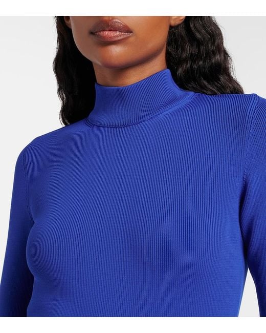 Jil Sander Blue Ribbed-Knit Sweater
