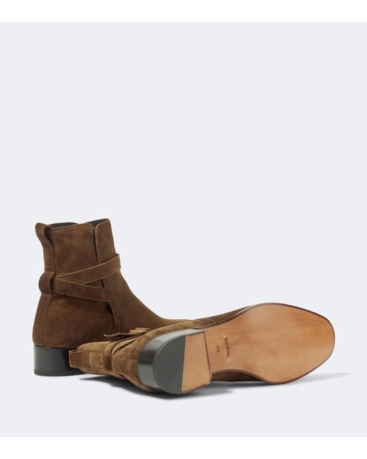 Tom Ford Brown Kenneth Suede Ankle Boots for men