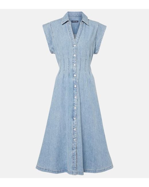 Veronica Beard Blue Ruben Denim Midi Dress