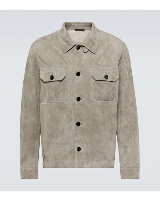 Tom Ford Gray Suede Overshirt for men