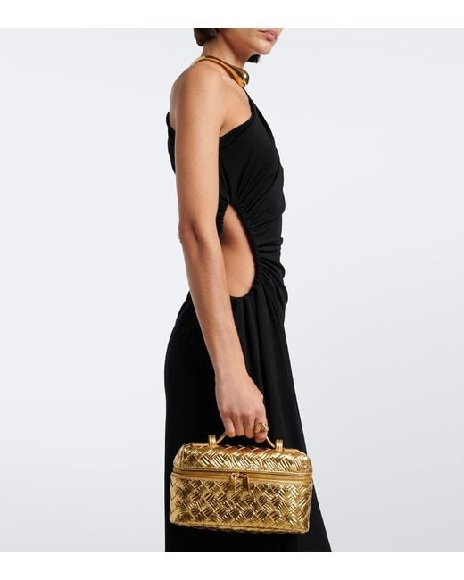 Bottega Veneta Bang Bang Metallic Leather Vanity Bag