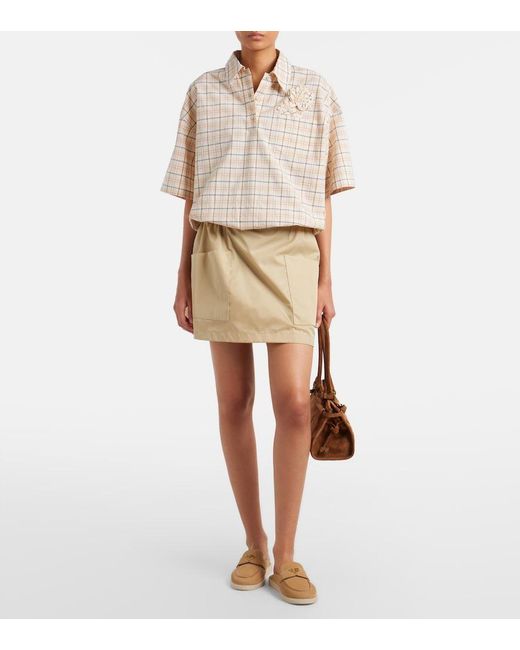 Prada Natural Suede Mules