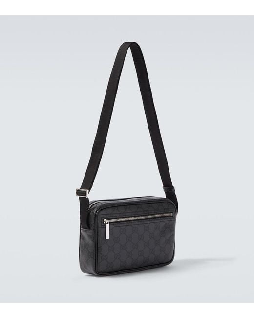 Gucci Black Essence Mini Gg Canvas Crossbody Bag for men