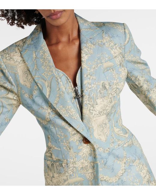 Vivienne Westwood Green Lauren Toile De Jouy Cotton Jacket