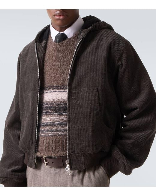 Our Legacy Black Bank Cotton Twill Corduroy Jacket for men