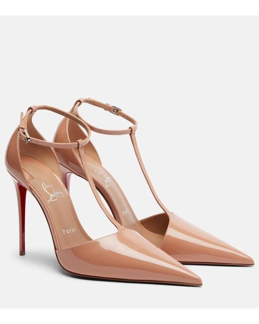 Christian Louboutin Pink Kate Patent Leather Pumps