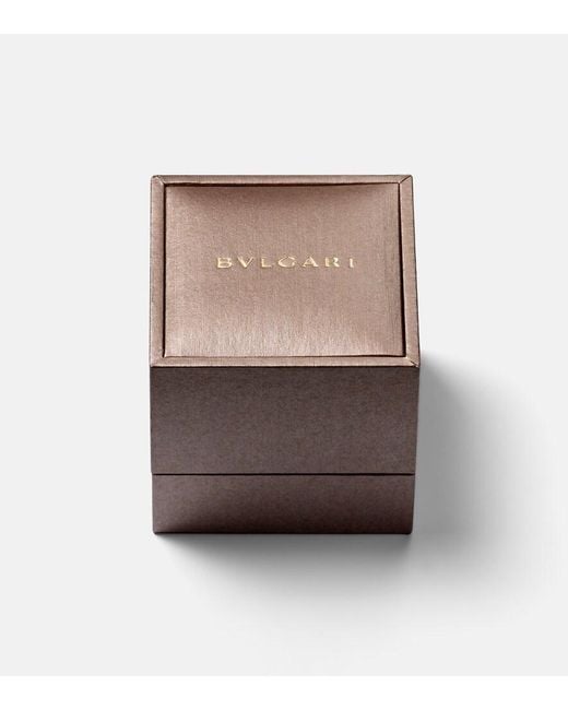 BVLGARI White Serpenti Viper 18Kt Ring With Diamonds