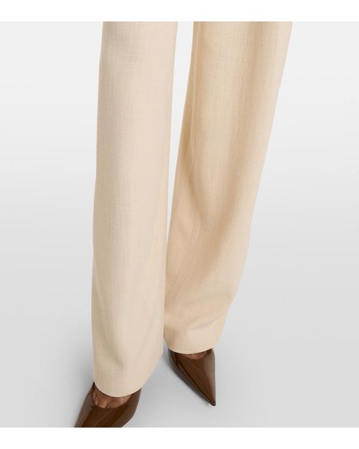 Wardrobe NYC Natural High-Rise Wide-Leg Pants