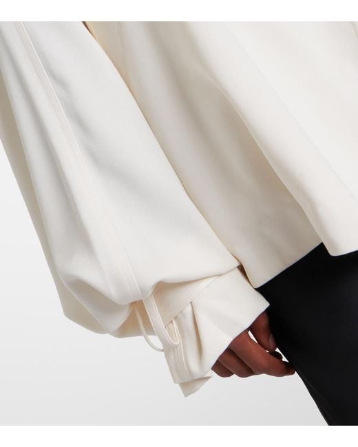 Frankie Shop Natural Elva Cropped Trench Coat