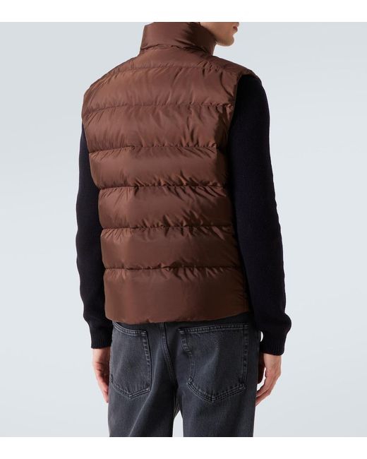 Chaleco De Plumas De Re-Nylon Prada de hombre de color Brown