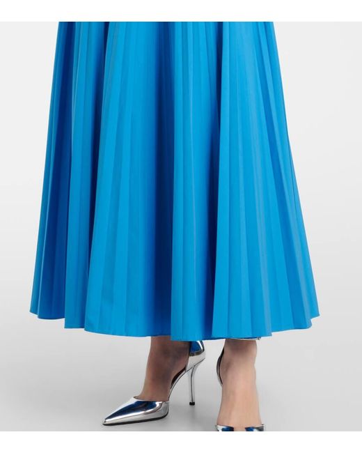 Jonathan Simkhai Blue Midikleid Arie Aus Einem Baumwollgemisch