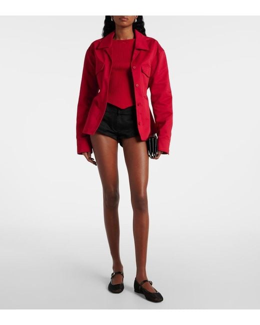 Courreges Black Low-Rise Shorts