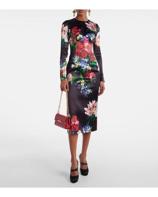 Escarpins A Plateforme Vally En Satin Dolce & Gabbana en coloris Black