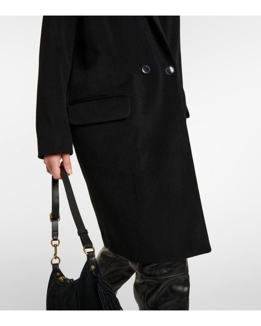 Manteau Efegozi en laine melangee Isabel Marant en coloris Black